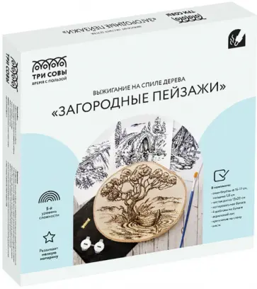Набор для выжигания Загородные пейзажи обложка книги