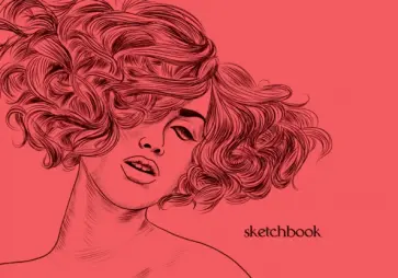 Скетчбук. Девушка, 64 листа, А5 обложка книги