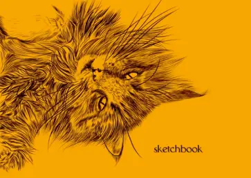 Скетчбук. Кошка, 64 листа, А5 обложка книги