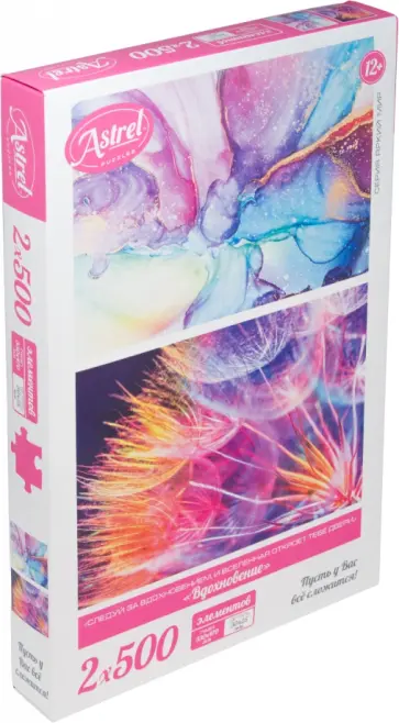 Набор пазлов 2в1. 2х500. Вдохновение обложка книги