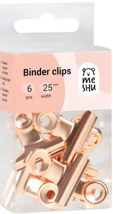 Зажимы-бульдоги Rose Gold, 6 штук обложка книги