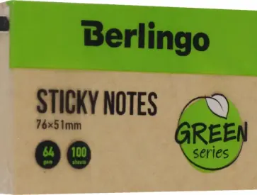 Самоклеящийся блок Green Series, 100 листов, крафтовая бумага обложка книги