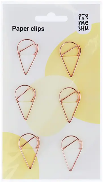 Скрепки фигурные Drops, 6 штук Скрепки фигурные Drops, 6 штук обложка книги