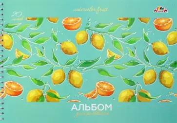 Альбом для рисования Цитрусовый микс, А4, 20 листов обложка книги