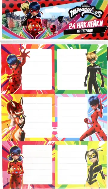 Наклейки для тетрадей Lady Bug обложка книги