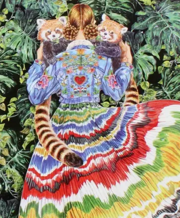 Картина по номерам Панда в моде обложка книги