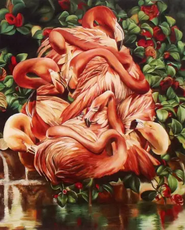 Картина по номерам Фламинго обложка книги