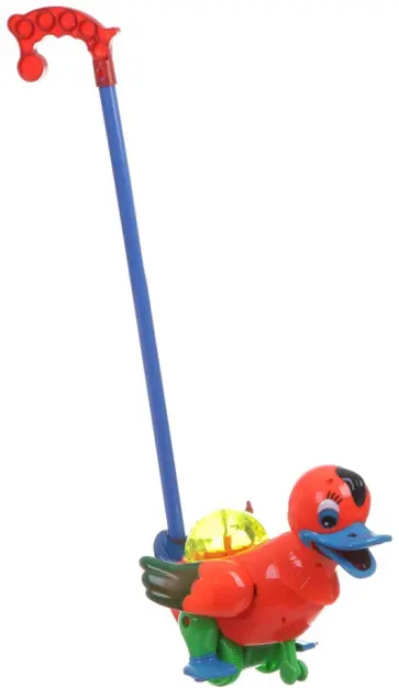 Каталка Утёнок, с ручкой обложка книги