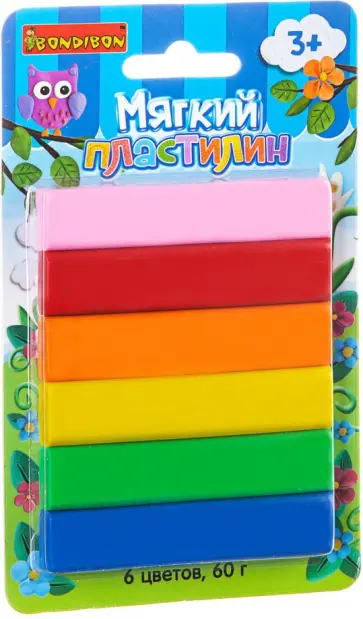 Мягкий пластилин, 6 цветов обложка книги