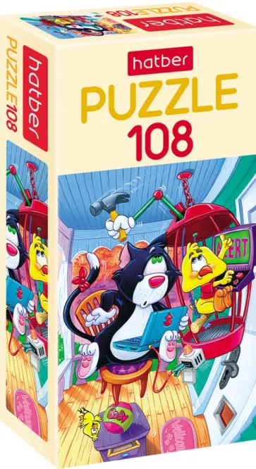 Puzzle-108 Приключения кота и цыпленка Puzzle-108 Приключения кота и цыпленка обложка книги