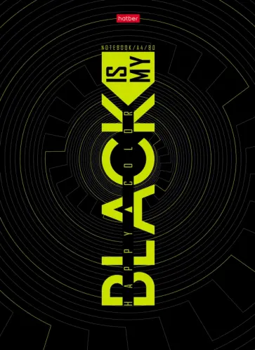 Бизнес-блокнот Black, 80 листов, А4, клетка обложка книги