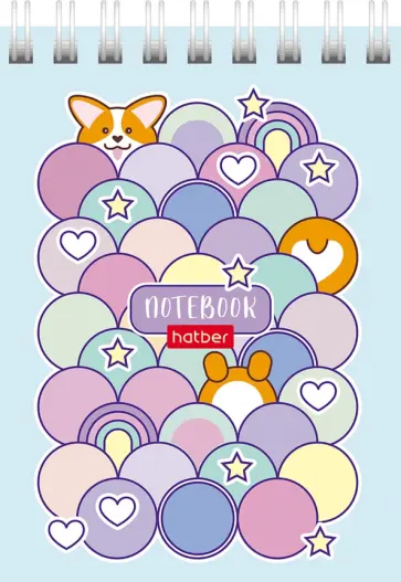 Блокнот Забавные ушки, 60 листов, А7, клетка, в ассортименте обложка книги