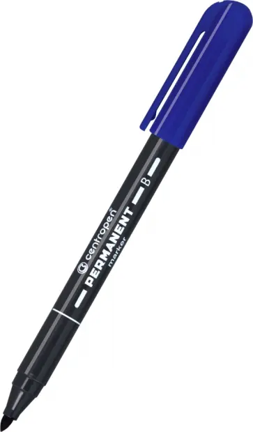 Маркер перманентный, синий Маркер перманентный, синий обложка книги