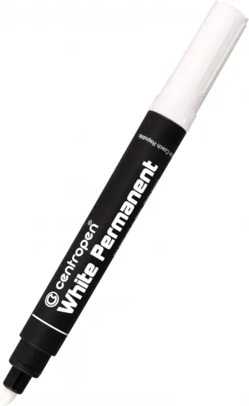 Маркер перманентный, белый обложка книги