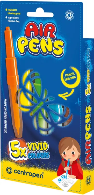 Фломастеры воздушные Vivid, 5 цветов обложка книги