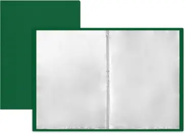 Папка с 10 файлами, зеленая обложка книги