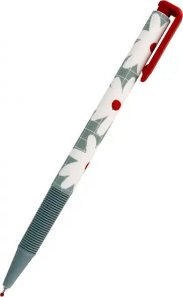 Ручка гелевая автоматическая Sentiment. Ромашки, синяя обложка книги