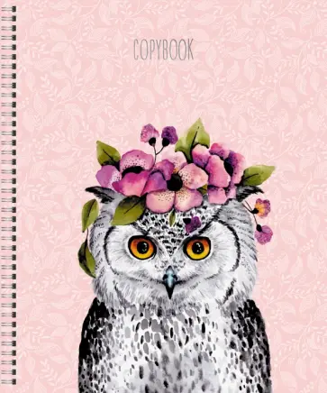 Тетрадь Нарядная сова, 80 листов, клетка, в ассортименте обложка книги