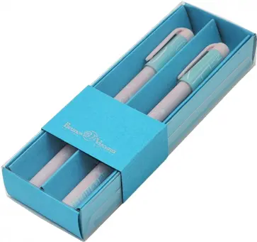 Набор шариковых ручек HappyWrite. Зефир животные. Лисички, синие, 2 штуки обложка книги