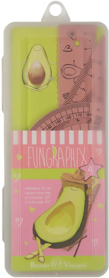 Набор измерительных металлических инструментов FunGraphix, 4 предмета обложка книги