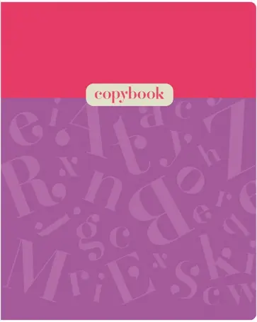 Тетрадь Monocolor. Letters, А5, 48 листов, линия, в ассортименте обложка книги