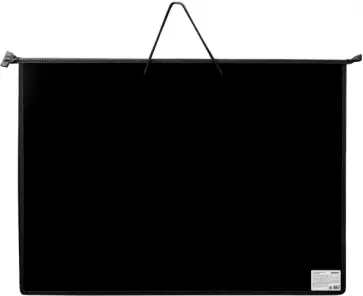 Папка для рисунков и чертежей, А2, черная обложка книги