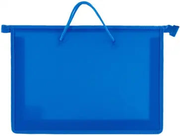 Папка с ручками, А4, синяя обложка книги