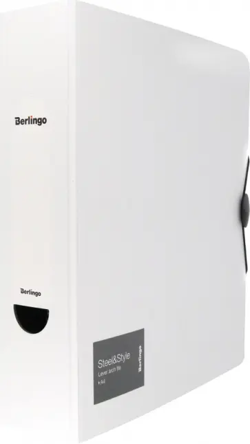 Папка-регистратор Steel&Style, белая обложка книги