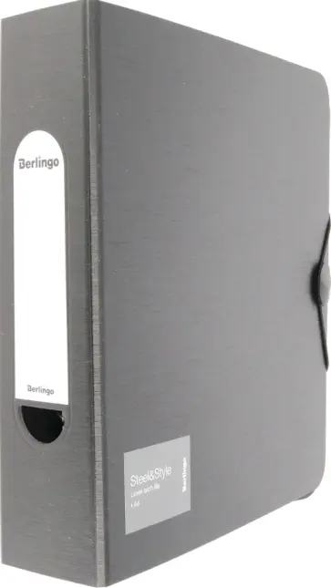 Папка-регистратор Steel&Style, черная обложка книги