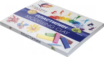 Пластилин Классика, 40 цветов, со стеком Пластилин Классика, 40 цветов, со стеком обложка книги