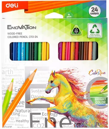 Карандаши цветные Enovation, 24 цвета обложка книги