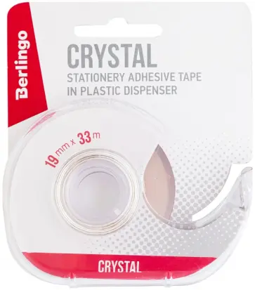 Клейкая лента, 19 мм, кристально-прозрачная обложка книги