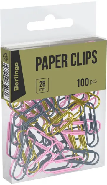 Скрепки, 28 мм, 100 штук, цветные Скрепки, 28 мм, 100 штук, цветные обложка книги