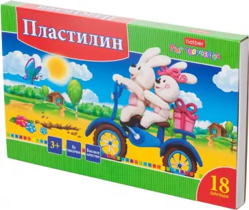 Пластилин Ушастики, 18 цветов, со стеком Пластилин Ушастики, 18 цветов, со стеком обложка книги