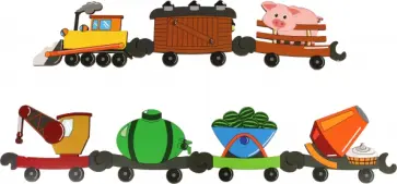 Настольная игра Карусель-игра. Паровоз с вагончиками обложка книги