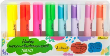Набор текстовыделителей Trend, 8 цветов обложка книги