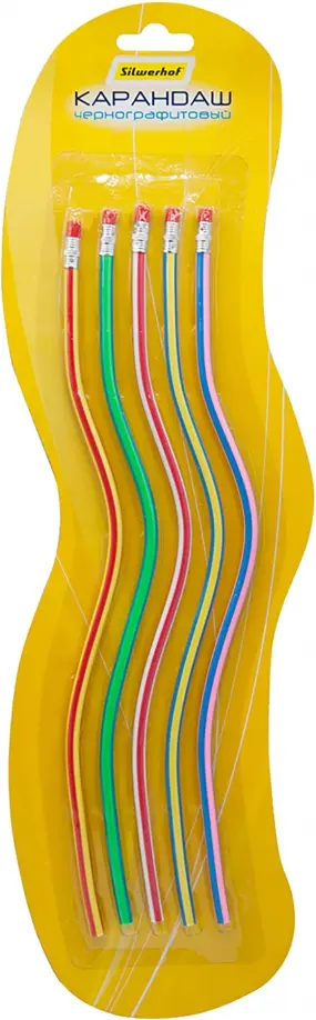 Набор карандашей чернографитных Flexy Солнечная коллекция, 5 штук обложка книги