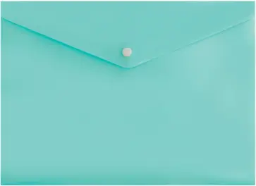 Конверт на кнопке Pastel, A4, мятная обложка книги