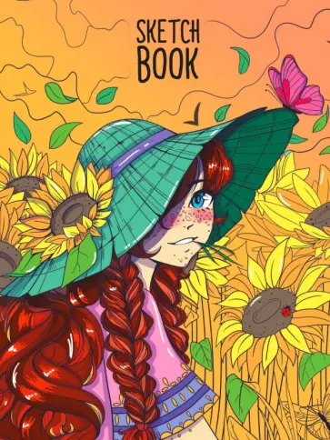 Скетчбук Аниме. Романтика поля, 80 листов, А5 обложка книги