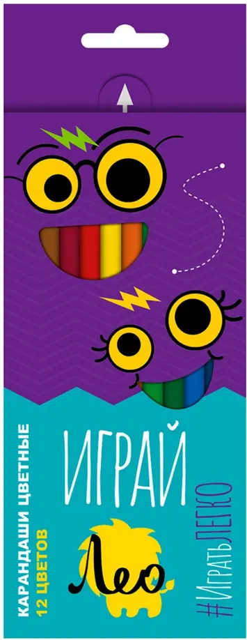Карандаши цветные Играй, 12 цветов обложка книги