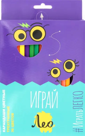 Карандаши цветные Играй, 36 цветов обложка книги