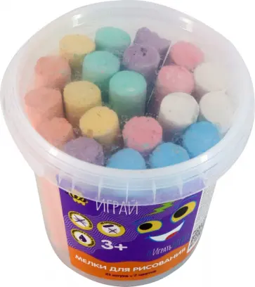 Мелки для рисования Играй, 21 штука, 7 цветов Мелки для рисования Играй, 21 штука, 7 цветов обложка книги