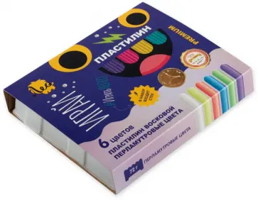 Пластилин восковой Играй, 6 перламутровых цветов Пластилин восковой Играй, 6 перламутровых цветов обложка книги