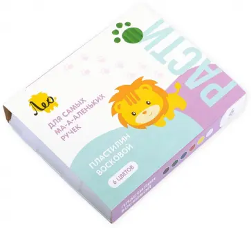 Пластилин восковой Расти, 6 цветов Пластилин восковой Расти, 6 цветов обложка книги