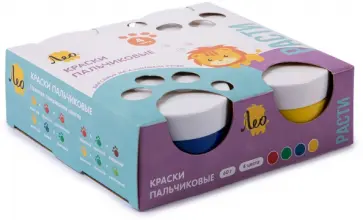 Краски пальчиковые Расти, 4 цвета обложка книги