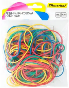 Резинки для купюр, 100 гр, d = 60 мм, ассорти обложка книги