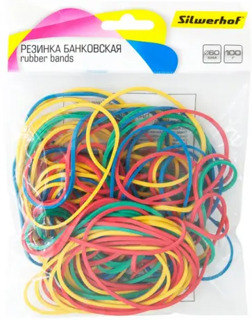 Резинки для купюр, 100 гр, d = 60 мм, ассорти Резинки для купюр, 100 гр, d = 60 мм, ассорти обложка книги