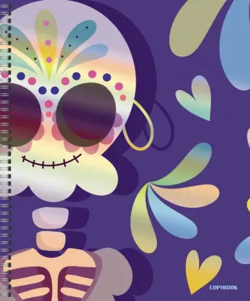 Тетрадь Мексиканские мотивы, 96 листов, клетка, в ассортименте обложка книги