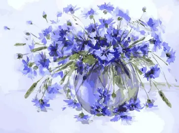 Живопись на холсте Василёчки-васильки обложка книги