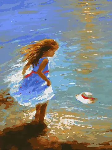 Живопись на холсте Улетела шляпа обложка книги